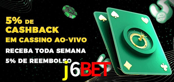 Promoções do cassino ao Vivo j6bet